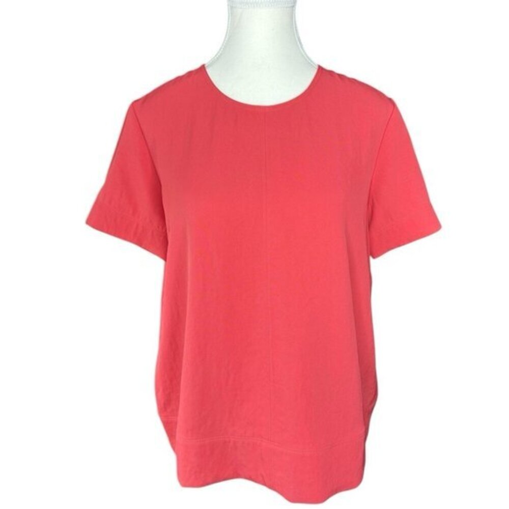 Everlane Women Pink Japanese GoWeave Swing‎ Tee Designer Blouse 4/C42